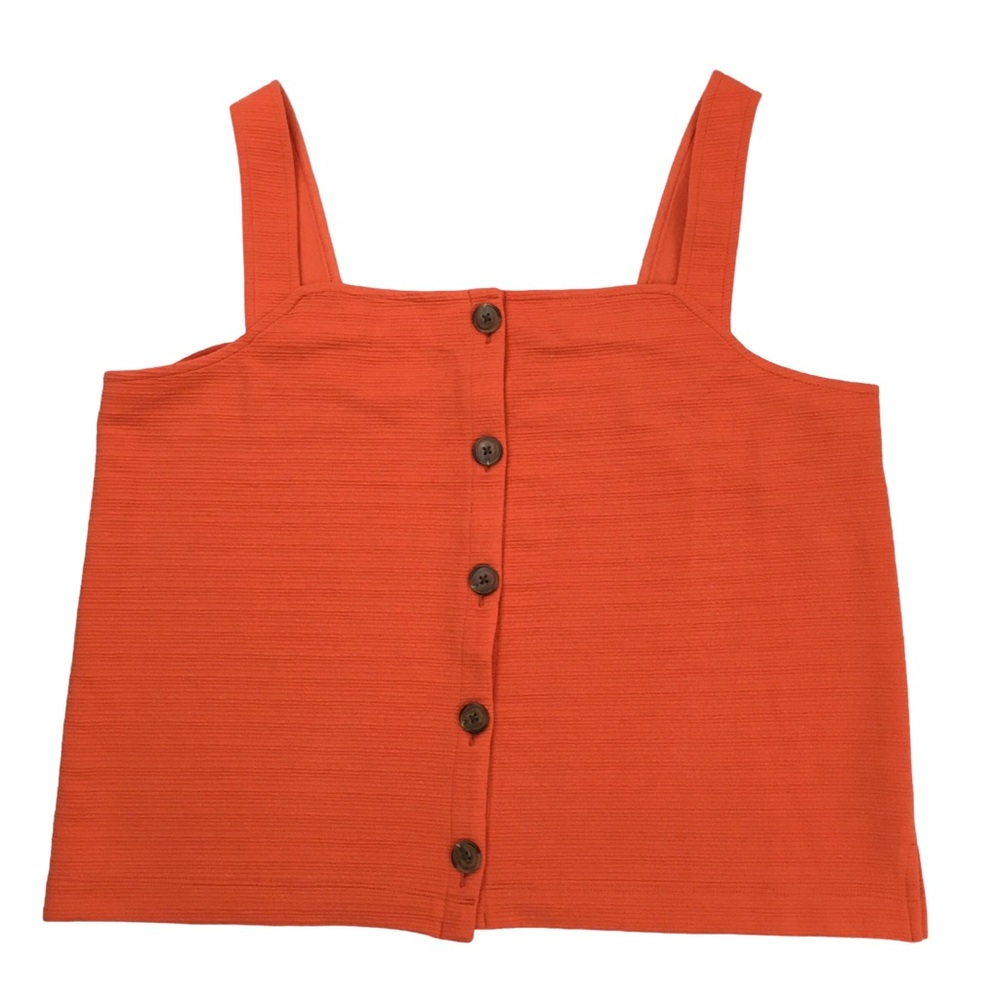 J Crew Textured Button-Front Tank